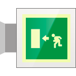 [SEPS15154BW] SEPS15154BW - Segnale plexiglass PLEXI bifacciale piu'simbolo fotoluminescente