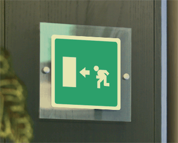 [SEPS15154W] SEPS15154W - Segnale plexiglass PLEXI monofacciale piu'simbolo fotoluminescente