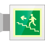[SEPS15164BW] SEPS15164BW - Segnale plexiglass PLEXI bifacciale piu'simbolo fotoluminescente