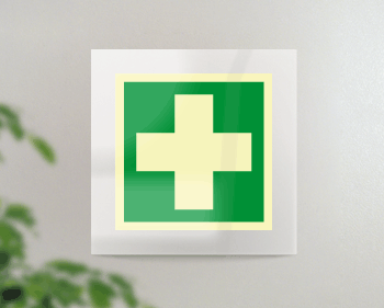 [SEPSE15101FW] SEPSE15101FW - targa Plexi monofacc.Pronto soccorso fiss.invisib. EN ISO 7010