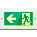 [SEPSE715101R] SEPSE715101R - targa PLexi mono  uscita emergenza sn fissaggio a vite EN ISO 7010