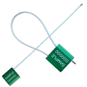 [SGE2204V] SGE2204V - confezione 500 sigilli cavo acciaio testa metallica mm.300 VERDE