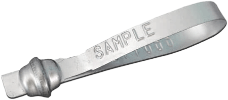 [SGE2302] SGE2302 - confezione 1000 sigilli fascetta metallo con pallina lunghezza mm.220