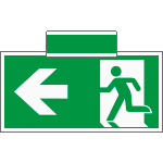 [SICE715101SM] SICE715101SM - sistema COLORFIX VERDE bifacciale sospesa Uscita Emergen. sx ISO 7010