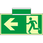 [SICLE715101SN] SICLE715101SN - sistema COLORFIX VERDE bifacc/sosp.luminescente Usc.Emerg.sx ISO 7010