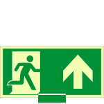 [SICLE715103N] SICLE715103N - sistema COLORFIX VERDE monofacc.luminesc.Usc.Em. avanti EN ISO 7010