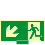 [SICLE715107N] SICLE715107N - sistema COLORFIX VERDE monofacc.luminesc.Usc.Emerg.basso sx ISO 7010