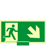 [SICLE715108N] SICLE715108N - sistema COLORFIX VERDE monofacc.luminesc.Usc.Emer.basso dx EN ISO 7010