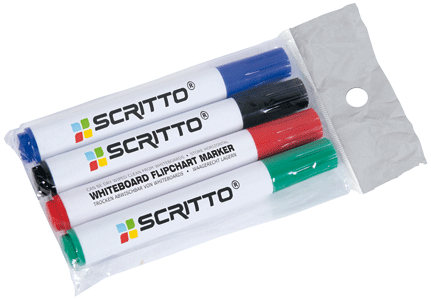 [SMAT36] SMAT36 - confezione da 4 pennarelli cancellabili colore: verde,rosso,nero,blu)