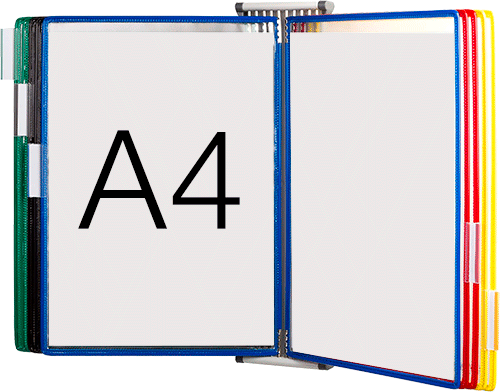 [SMCA410A] SMCA410A - leggio da muro con 10 buste formato A4 colori ASSORTITI