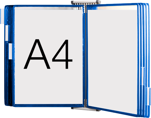 [SMCA410B] SMCA410B - leggio da muro con 10 buste formato A4 colore BLU