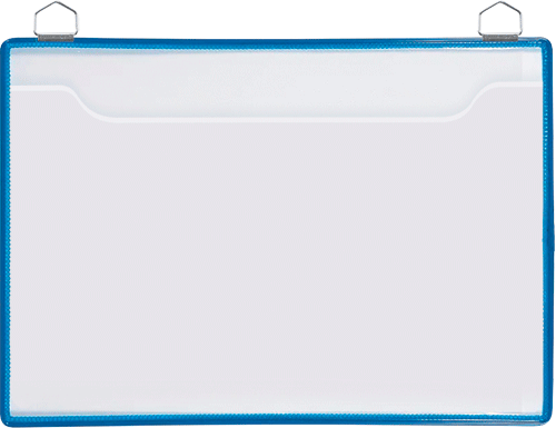 [SMCA454] SMCA454 - confezione 5 coppie tasche porta depliant colore BLU A4 ORIZZONTALE