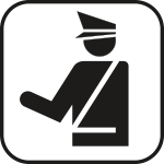 [SR110] SR110 - Etichetta adesiva rifrangente Polizia