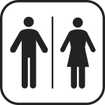[SR176] SR176 - Etichetta adesiva rifrangente Toilette