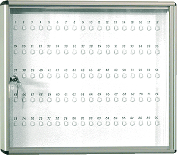 [SWB090A] SWB090A - Bacheca portachiavi 90 posti 700x500 mm apertura a libro con serratura