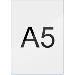 [TKLI148] TKLI148 - Targa murale trasparente piatta f.to A5