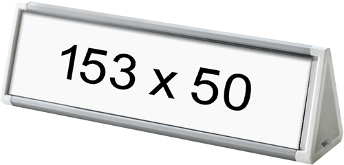 [TKPD05] TKPD05 - targa segnanome da tavolo dim.153x50x36 h c.sistema manomissione