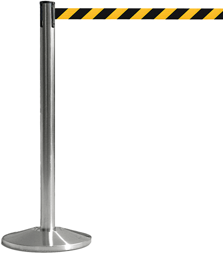 [TSB511NY] TSB511NY - colonnina SAFE IN modello BASIC acciaio spazzolato nastro GIALLO/NERO