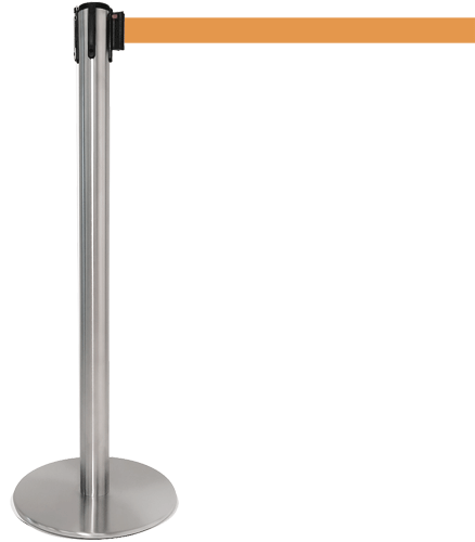 [TSP201O] TSP201O - colonnina SAFE IN modello PLUS acciaio spazzolato nastro ARANCIO