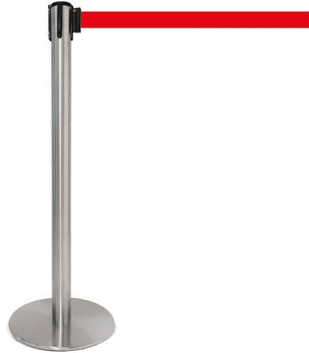 [TSP201R] TSP201R - colonnina SAFE IN modello PLUS acciaio spazzolato nastro ROSSO