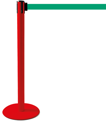 [TSP203G] TSP203G - colonnina SAFE IN modello PLUS colore rosso con nastro VERDE