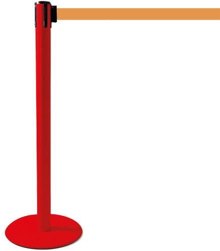 [TSP203O] TSP203O - colonnina SAFE IN modello PLUS colore rosso con nastro ARANCIO