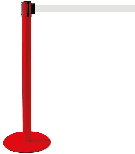 [TSP203W] TSP203W - colonnina SAFE IN modello PLUS colore rosso con nastro BIANCO