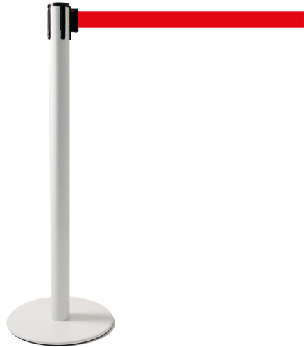 [TSP205R] TSP205R - colonnina SAFE IN modello PLUS colore bianco con nastro ROSSO
