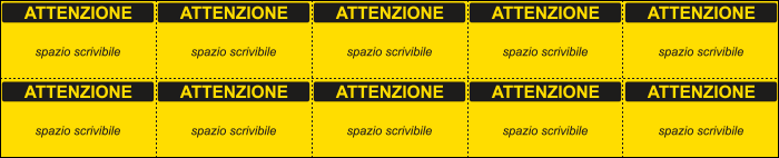 [U9758] U9758 - Foglio n.10 etichette adesive formato mm 40x20 ATTENZIONE...