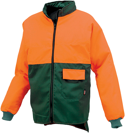 [UTP895L] UTP895L - giacca da boscaiolo verde/arancio a norma EN 381-11 tg.L