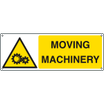 [YE1765KS] YE1765KS - Sign hazard self-adhes. MOVING MACHINERY