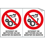 [YF95205A] YF95205A - Sheet n.2 label INTERDIT DE NETTOYER..