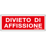 [2163] 2163 - Cartello divieto Divieto di affissione