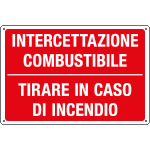[3170] 3170 - Cartello informazione INTERCETT.COMBUSTIBILE AZION
