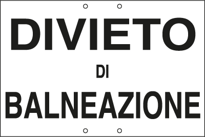 [3325] 3325 - Cartello DIVIETO DI BALNEAZIONE