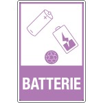 [3505] 3505 - Cartello rifiuti " BATTERIE"