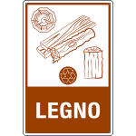 [3508] 3508 - cartello rifiuti "LEGNO"