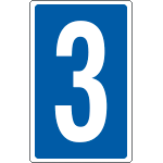 [8653] 8653 - Cartello numero 3 per contrassegnare