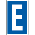 [8665] 8665 - Cartello lettera E per contrassegnare