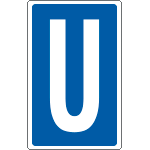 [8678] 8678 - Cartello lettera U per contrassegnare