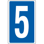 [8905] 8905 - Cartello numero 5 per contrassegnare