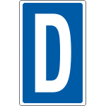 [8914] 8914 - Cartello lettera D per contrassegnare