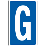 [8917] 8917 - Cartello lettera G per contrassegnare