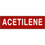 [9735] 9735 - Etichetta adesiva fondo rossiccio ACETILENE