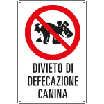 [31225] 31225 - cartello "DIVIETO DI DEFECAZIONE CANI"