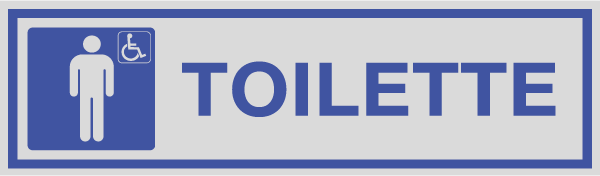 [96788] 96788 - Etichette argento TOILETTE UOMO + DIVERSAMENTE ABILE