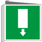 [15152BIX] 15152BIX - cartello bifacciale uscita emergenza