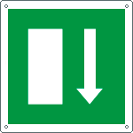 [15178K] 15178K - Cartello uscita emergenza freccia basso
