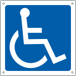 [15201W] 15201W - Cartello informazione disabili