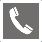 [15641W] 15641W - Cartello informazione telefono